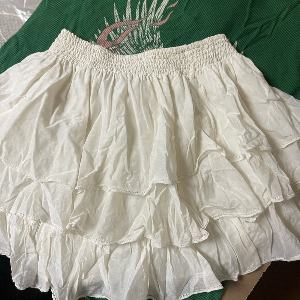 JOIE White Ruffle Skirt - Picture 2 of 3